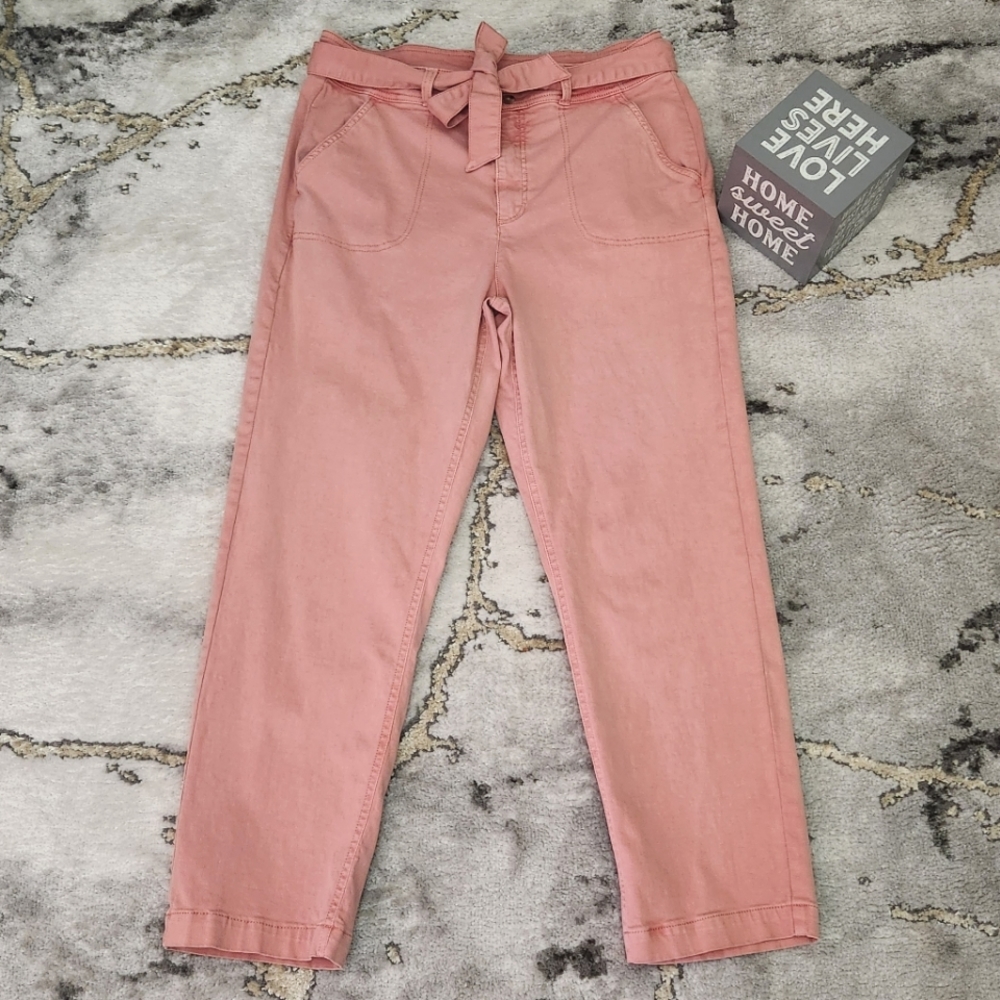 Women's Size 14 Light Washed/Pastel Orange/Pink Jeans . GREAT CONDITION